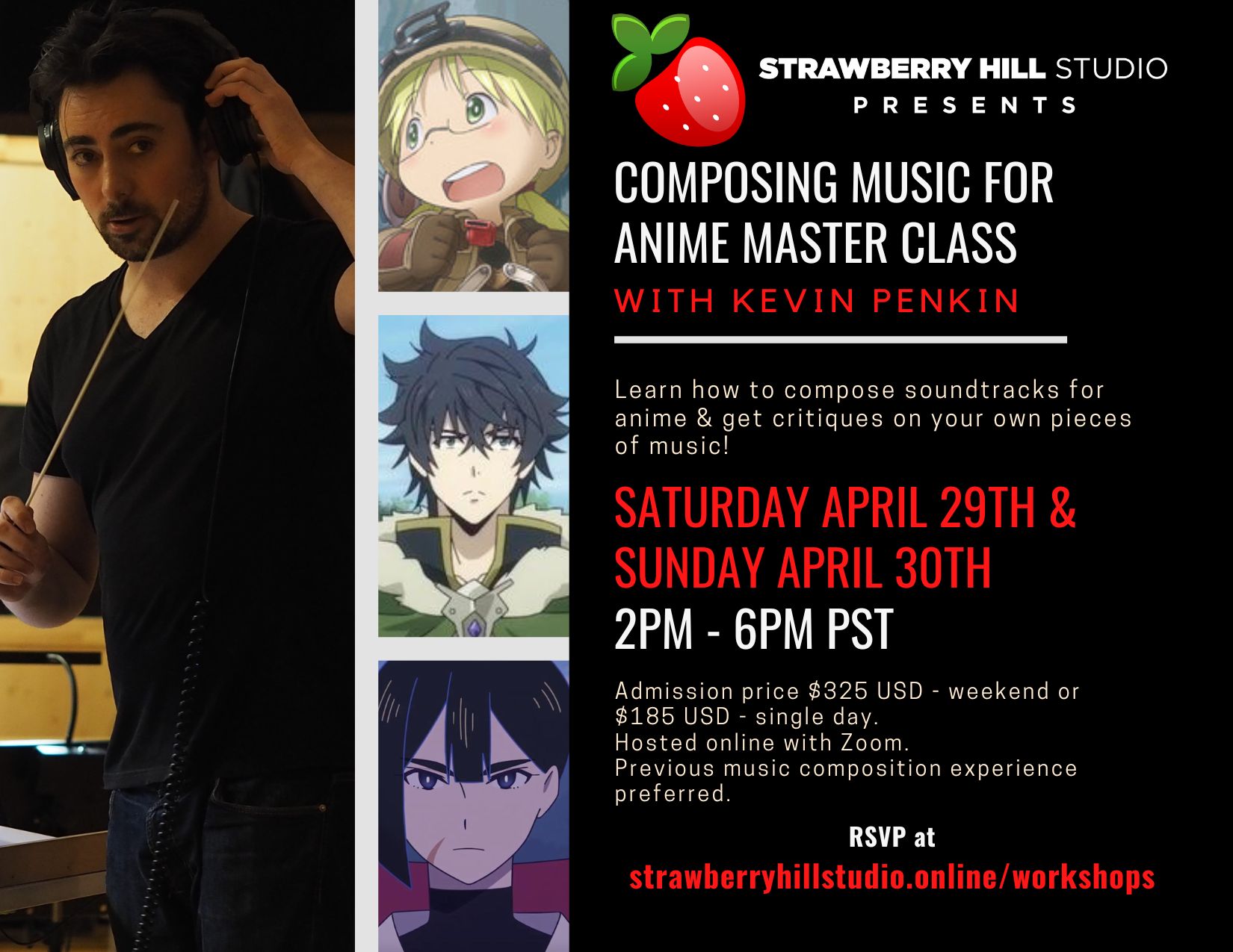 Composing Music for Anime & Video Games Master Class w/ Kevin Penkin |  Eventcombo