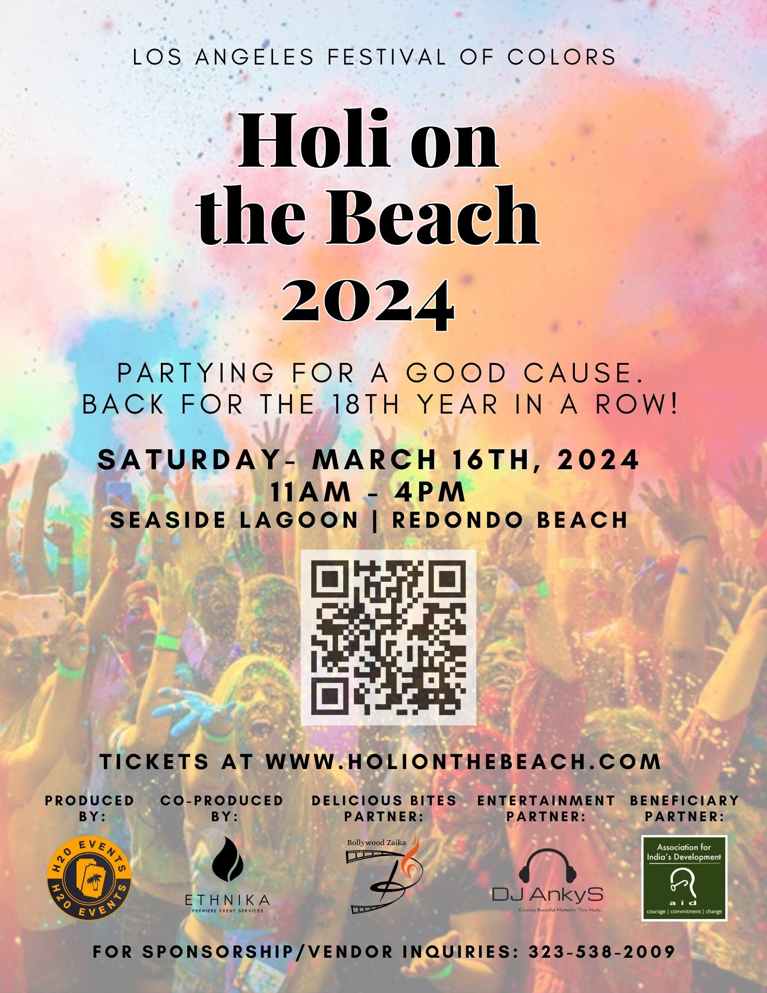 Holi on the Beach 2024 (Festival Of Colors ) on Saturday, March 16th