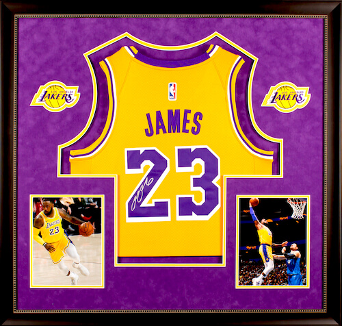 Los Angeles Lakers LeBron James Autographed Framed Purple & Yellow Nike  Jersey Fanatics Holo & UDA Holo #BAM155692