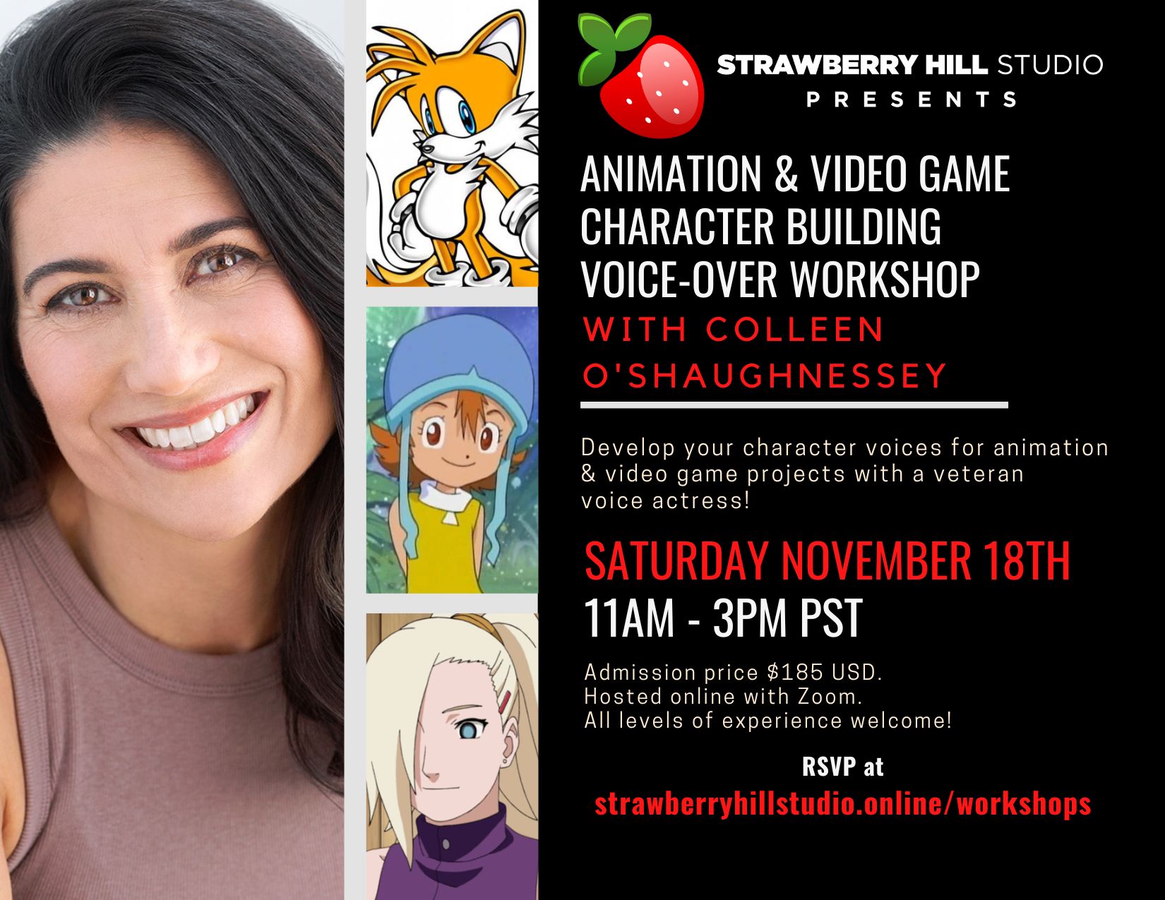 Animation & Video Game Character Building Voice-Over Workshop w/ Colleen O'Shaughnessey