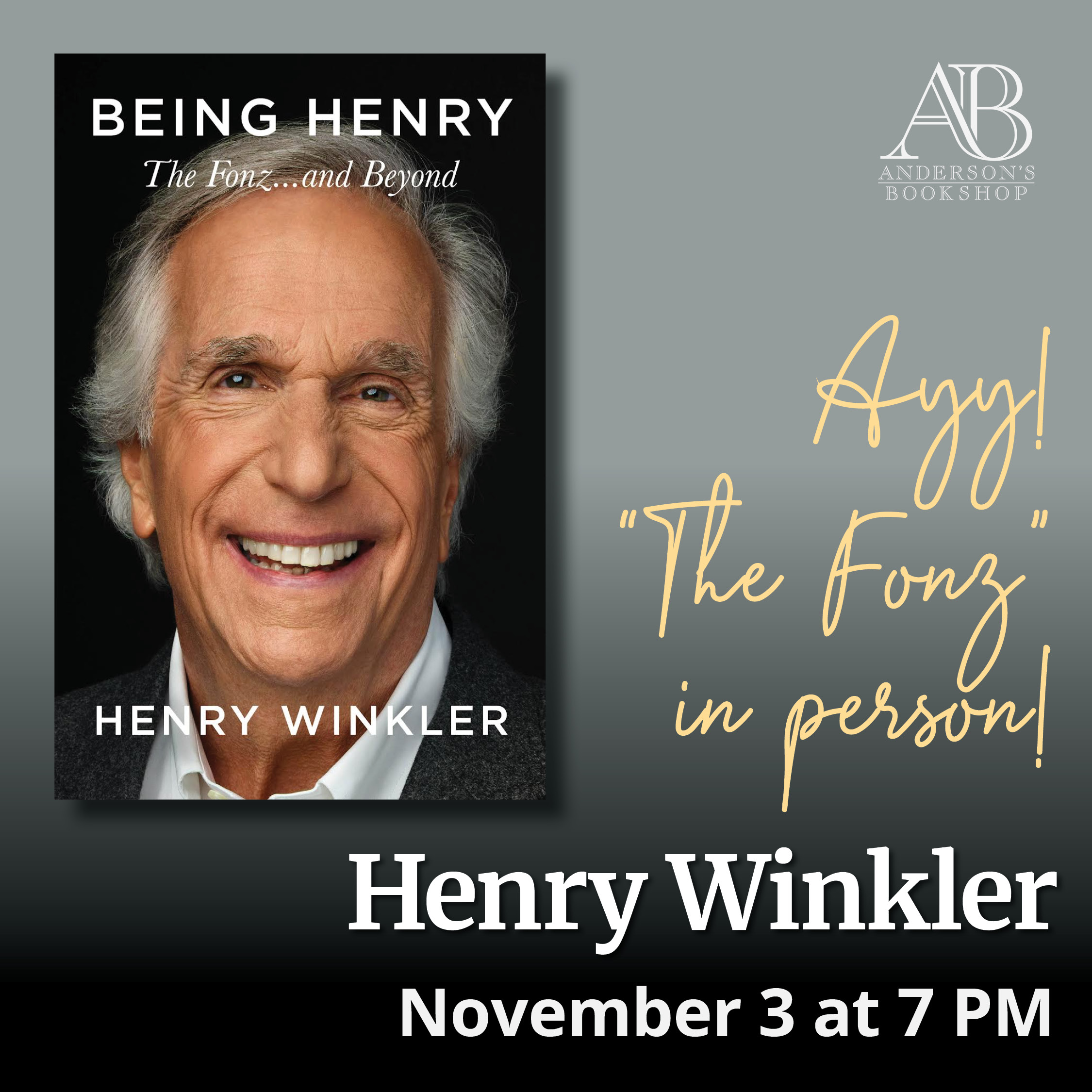 Henry Winkler Shares his Memoir, Being Henry: The Fonz and Beyond