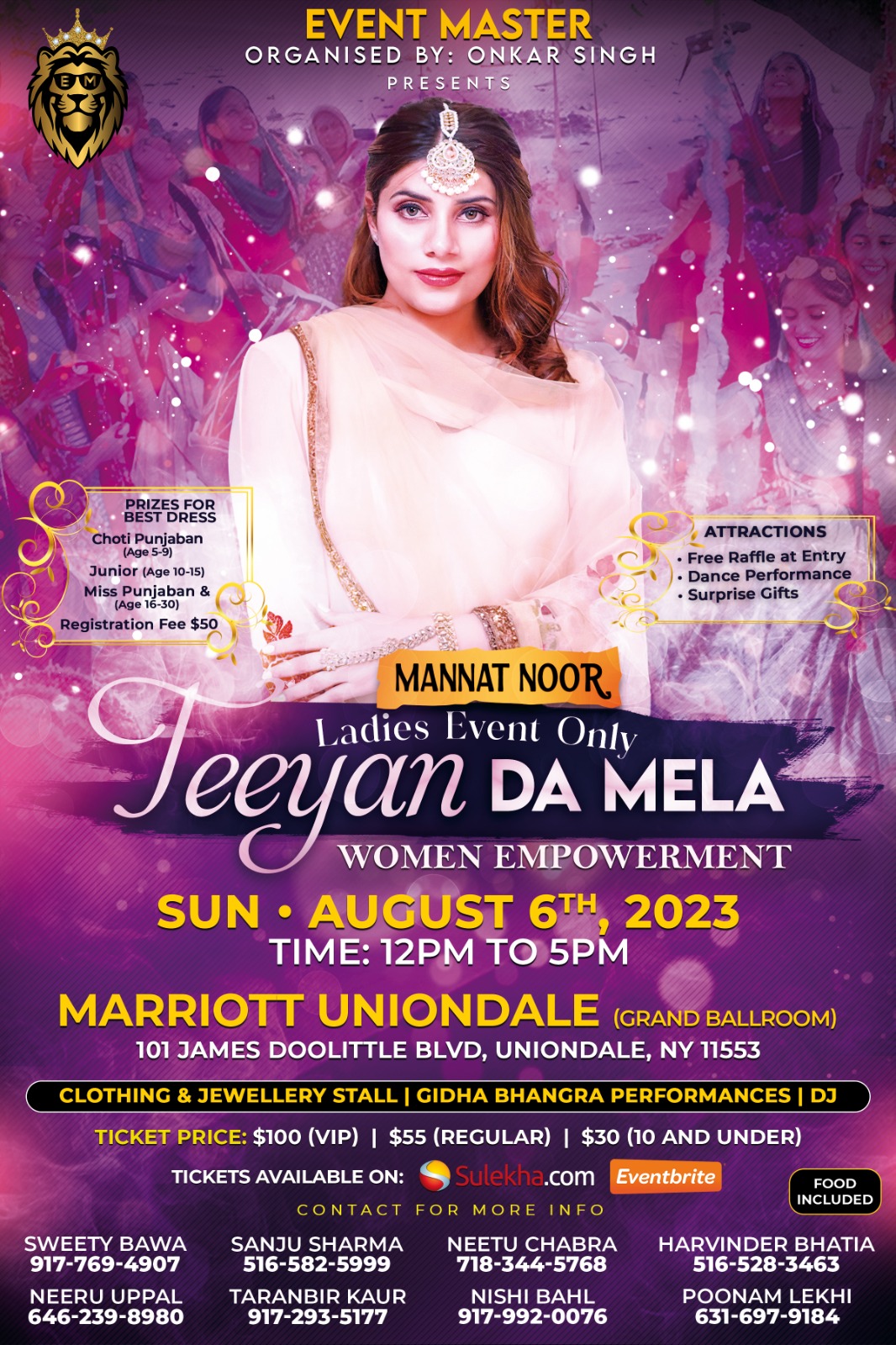 Teeyan Da Mela 2023 **Long Island Garden City** with Mannat Noor